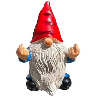 VAEIORP Gartenzwerg Lustig für Außen, Lustige Geschenke, Gartenzwerg Mittelfinger, Gartenzwerge