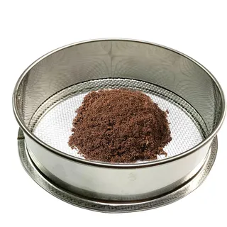 Erdsieb für Garten, Gartensieb, Kompostsieb - 20cm Rostfreier Stahl Rund 3mm Feinmaschiges Kleines Sieb für Garten, Erde, Sand, Kompost, Steine Unkraut, Schotters, Saatgut, Reis, Mehl, Quinoa