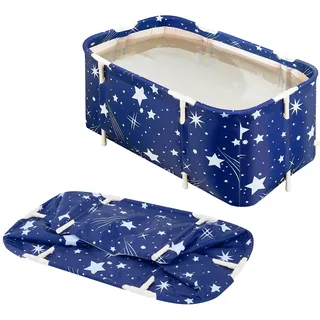 HWGING Faltbare Badewanne Erwachsene, 120x60CM Klappbare Badewanne,Umweltfreundliche Faltwanne,Tragbar