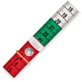 Prym Maßband Color Plus mit Knopf 150 cm 60 inch, Poly-Fiber-Gewebe, gelb, farbige Dezimeter-Zonen, 282118-1