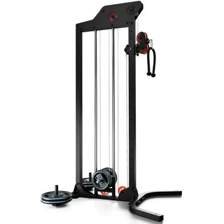 K-Sport K-Sport: Stationäre Latzug-Station bis 125kg belastbar I 3-Fach Kabelzugstation I Kabelzugstation freistehend – Latzug höhenverstellbar I Trainingsstation für Zuhause