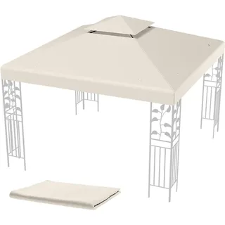 Goplus Ersatzdach für Pavillon 3x3 m 2 Stück Beige