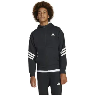 adidas Kinder Kapuzensweat Future Icons 3-Streifen Kids, Größe 140 in Schwarz