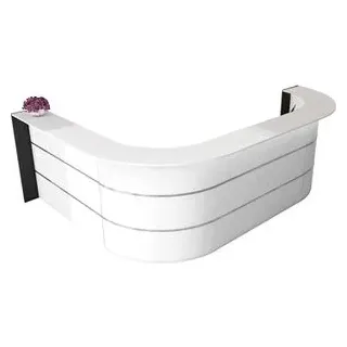 Kerkmann Empfangstheke BARI L-Form, weiß, anthrazit 335,0 x 235,0 x 112,0 cm