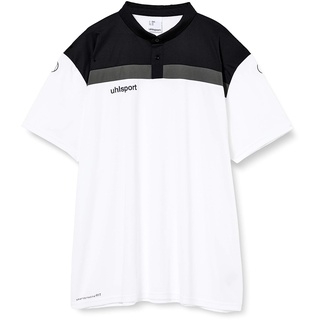 Uhlsport Herren Offense 23 Polo Shirt Poloshirt, weiß/Schwarz/Anthra, XXL