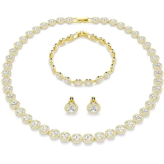 Swarovski Una Angelic Set, Set (3), Rundschliff, Weiß, Goldlegierungsschicht