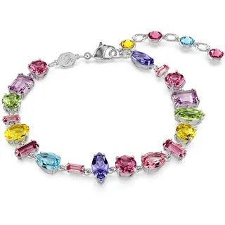 Swarovski Gema Armband, Rhodiniertes Damenarmband mit Bunten und Strahlenden Swarovski Kristallen