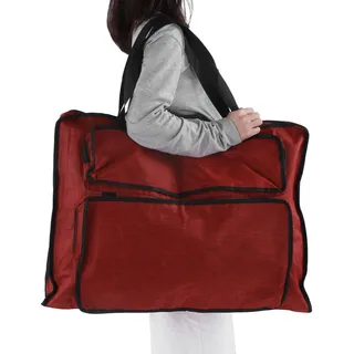 BestAlice Kunst-Portfolio-Tasche, 65 X 45 Cm, Kunst-Portfolio-Tragetasche, Rucksack, Einzelne Schulter, Verstärkt, Wasserdicht, Tragbar, Großes Fassungsvermögen, Mehrere Taschen(Rot)