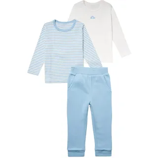 stellou & friends Stellou - friends Jersey-Set 3tlg., 2 Langarmshirts und Hose in hellblau | Gr.: 86/92)