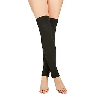 Overknee-Strick-Beinstulpen, schwarz