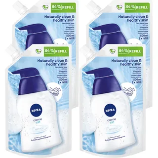 Nivea Creme Soft Handseife Cremeseife im Nachfüllbeutel 500ml 4er Pack