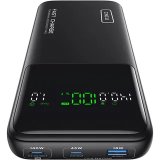 INIU Laptop Power Bank, 140W PD3.0 27000mAh Hochkapazität Powerbank, Kompakt USB-C EIN & Ausgang Externer Akku Kompatibel mit MacBook Pro, Steam Deck, iPhone 17 16 15 Pro, Samsung S22, iPad Pro usw.