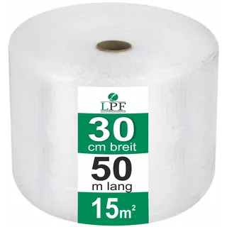 dieLUFTPOLSTERFOLIE Luftpolsterfolie 30cm x 50m Verpackungsfolie Luftpolster Rolle Blisterfolie Noppenfolie Polsterfolie Umzug Knallfolie Polstermaterial Versand Transparent Umzugfolie (1)