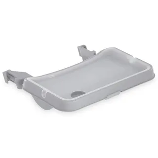 hauck Alpha Tray, Grau - 3in1 Essbrett Kompatibel mit Alpha+ & Beta+ Holzhochstuhl für Kinder 6-24 Monaten, mit Sitzverkleinerer, 3-Stufigem Esstisch