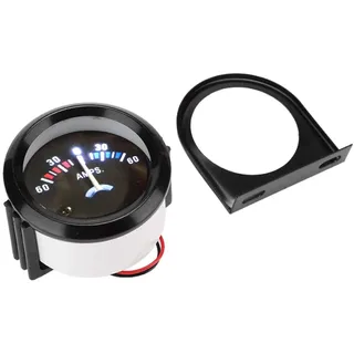Tbest Amperemeter 12V,Amperemeter 12V Kfz Armatur,Amperemeter 12V Kfz Traktor,Auto Amperemeter,2 Zoll 52 Mm Auto Amperemeter Voltmeter 60-0-60A Amp Gauge Volt Meter Auto Amp Mgerät Zur Änderung