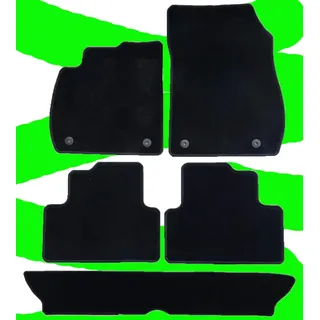 AUTOTEPPICH-STYLERS Q100+ Fußmatten Set passend für Opel Zafira C + Tourer 2011-2019 schwarz 5tlg MATTEN Autoteppiche Passform