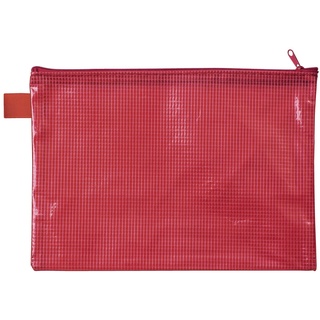Veloflex 2705020 - Reißverschlusstasche DIN A5, rot, aus gewebeverstärktem EVA-Material, 1 Dokumententasche