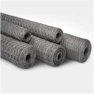 Floordirekt Drahtzaun Verzinkt Maschenweite 13 mm Höhe 100 cm Länge 10 m Silber