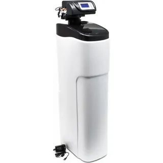 Wiltec SOFT-D Wasserenthärtungsanlage, Wasserentkalkung mit 1000 l/h, Entkalkungsanlage mit Ionentauscher, Wasserenthärter mit 30 l Soletank