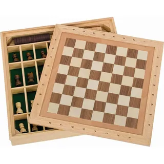 GoKi Spiele-Set Schach-Dame-Mühle