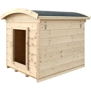 TIMBELA Hundehütte Outdoor kleine Hunde – Hundehaus Holz für Kleiner Rassen, wasserfestes Dach 87 x 102 x H85 cm, Größe S, M405-1