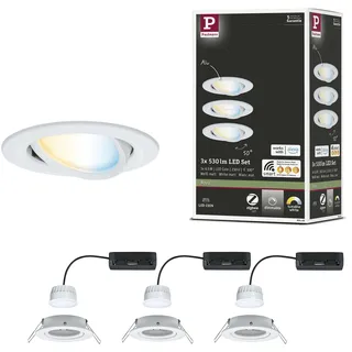 Paulmann Nova Coin 3x6W rund 84mm 50° Tunable White Weiß matt Aluminium