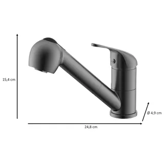 Primaster Einhebel-Spültischarmatur Hamm Gunmetall