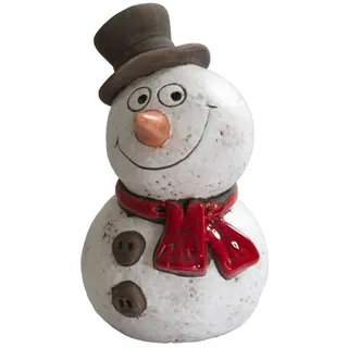 Kaufhaus le petit Schneemann Schneemann mit Hut Schal Gartenstecker Zaunhocker Deko Figur Skulptur, Dekofigur Dekoskulptur Dekoobjekt Gartenfigur