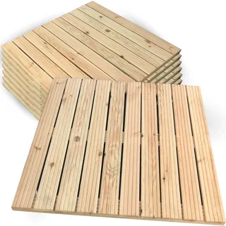 holz4home® Holzfliese aus Kiefernholz 95 x 95 cm