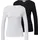 Geripptes Slim-Fit-Longsleeve Weiß/Schwarz XS