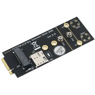 Oikabio M.2(NGFF) Key B Adapter mit SIM-Slot für 3G/4G/5G unterstützt Nano und 3042/3052 Typ M.2 Key B Kartengröße