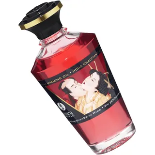 Shunga - ERDBEER- UND CAVA-WÄRMEEFFEKT-MASSAGEÖL 100 ml
