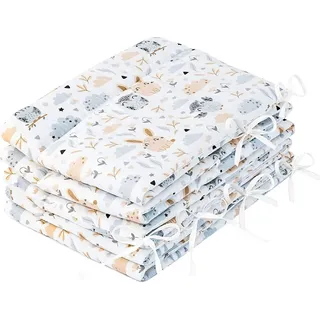 Amilian - 360 cm - Bettumrandung für Babybett - Beige Nestchen - Grau