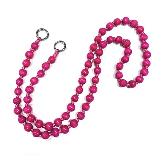 Hrlace Perlen Handykette 120cm Bunte Holzperlen Handy Lanyard Abnehmbare Telefon Kette Umhängeband Universal Anti Verlorene Handy Hängen Chian Taschenkette für Damen und Mädchen Rosarot