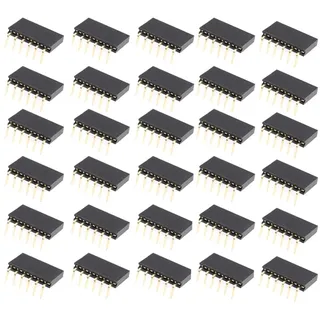 30pcs 2.54mm Single row female bent pin 90 degrees female base bent pin socket (6P)