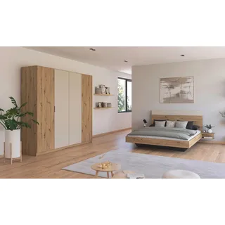 Rauch Schlafzimmer-Set Monza, mit Drehtürenschrank Breite 226 cm, Bettanlage in 2 Breiten braun