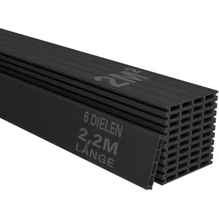 Juskys WPC Terrassendielen 2 m2 Anthrazit