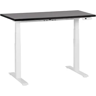 Beliani Schreibtisch Schwarz Weiß Holz,