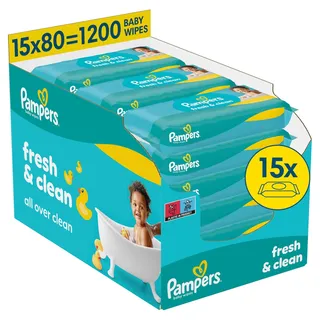 Pampers Feuchttücher Fresh Clean 15 x 80 Stück