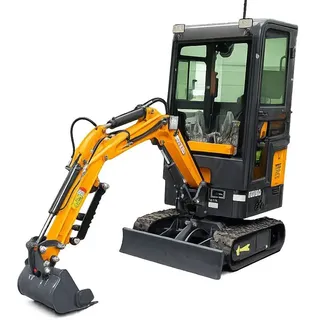 Teico Minibagger CK13CD Minibagger 1.3t – mit Kabine, 7kW Motor, kompakt & stark gelb
