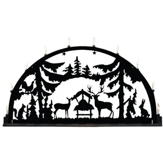 SAICO Lichterbogen LED Wald 100 cm warmweiß schwarz