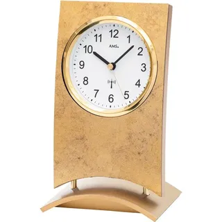 AMS Funktischuhr F5157 Wohnzimmer, Esszimmer, Made in Germany goldfarben