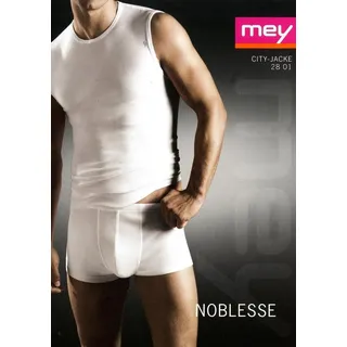 Mey Unterhemd Noblesse City-Shirt (Vorteils-Pack, 2-St., 2er-Pack) Herren Top ohne Arm aus Feinripp, körpergerechter Funktionsschnitt mit abgerundetem Saum, im Doppelpack weiß 5/M