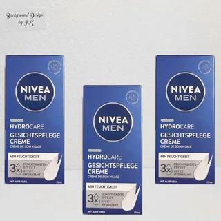 3x 75ml Nivea MEN Hydro Care Gesichtspflegecreme schützt & pflegt trockene Haut