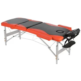 Melko Massageliege Ergonomische Massageliege mit 3 Zonen inkl. Kopfstütze (Stück, Premium-Liege), Extra dicke Polsterung orange