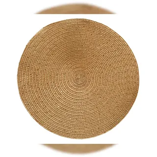 1 Tischset rund 38cm Kunststoff abwaschbar wiederverwendbar Tischuntersetzer Platzdeckchen Platzset Tischunterlage Placemat Gold