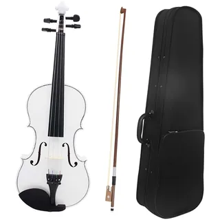 Geige 4/4 Violine Weißes Massivholz-Violine-Set Mit Stoffetui Bogen Professionelles Saiteninstrument Violine Für Üben
