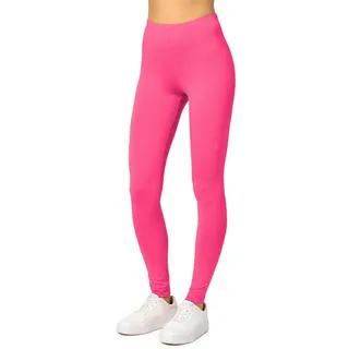Merry Style Leggings Damen Frauen Hosen aus Viskose MS10-143 (1-tlg) elastischer Bund, atmungsaktiv rosa XL