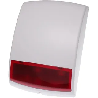 Blaupunkt Funk-Außensirene BX-S1 I Zubehör für Blaupunkt Alarmanlagen I Alarmmelder I kabellos I Sirene mit 104 dB I Außensirene mit Stroboskop Blitzlicht I Wasser- & UV-beständig I 1 Stück I Weiß