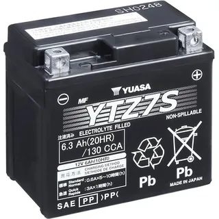 YUASA YTZ7S AGM Motorradbatterie Schwarz